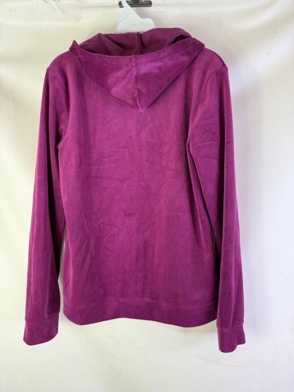 Lilly Pulitzer Larina Velour Zip Up Hoodie Hooded Sweatshirt Purple - Picture 9 of 11